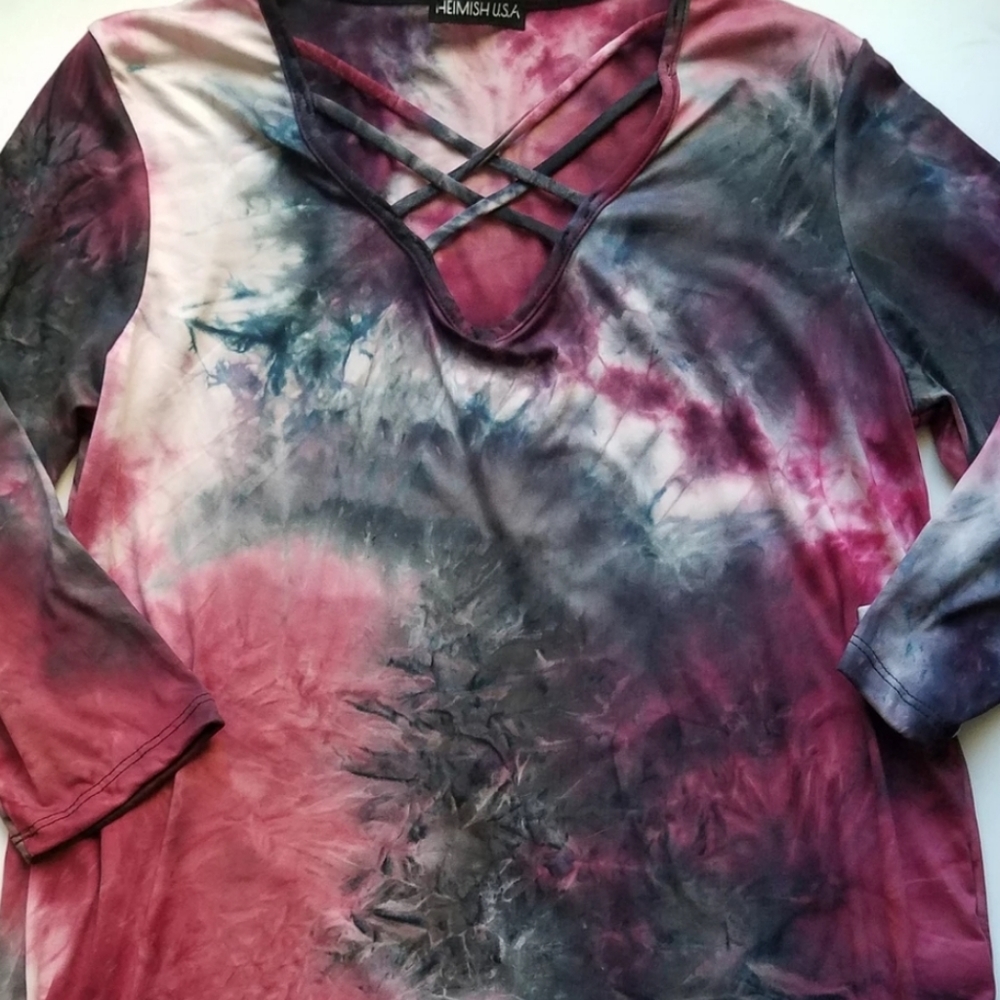 Tie Dye Criss Cross Top